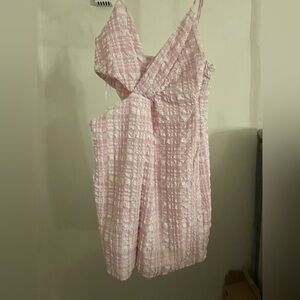 Zara Soft Pink Cut Out Dress
